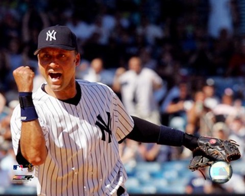 Framed Derek Jeter - 2006 Fist Pump Print