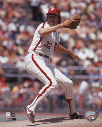 Framed Steve Carlton - 1972 Action Print