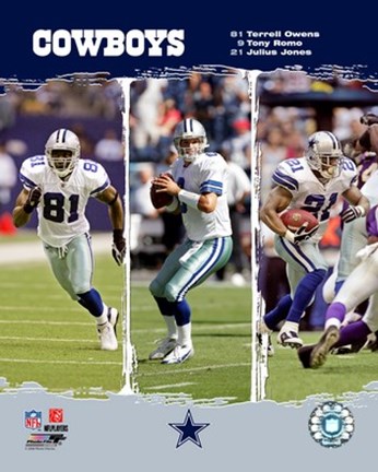 Framed 2006 - Cowboys "Big 3" Print