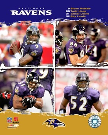 Framed 2006 - Ravens "Big 4" Print