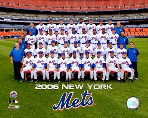 Framed 2006 - Mets Team Sit Down / With Overlay Print