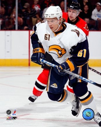 Framed Maxim Afinogenov - '06 / '07 Away Action Print