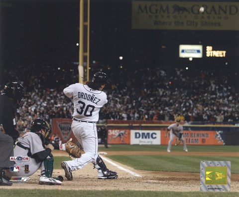 Framed Magglio Ordonez - 2006 ALCS Game4 / 3-Run Walk-off Home Run Print