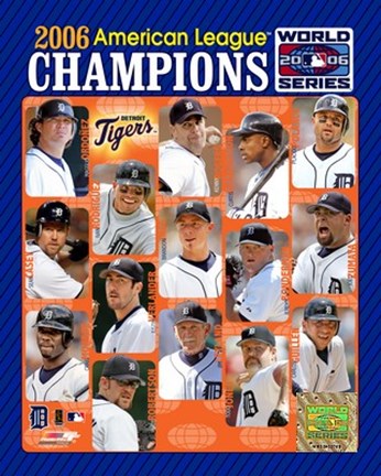 Framed &#39;06 Tigers ALCS Champions Team Composite ll Print