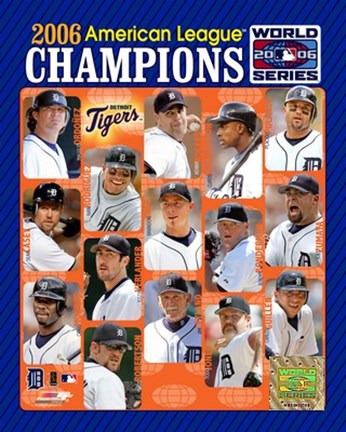 Framed '06 Tigers ALCS Champions Team Composite ll Print