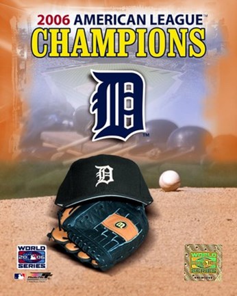 Framed 2006 -  Tigers AL Champs Logo Print