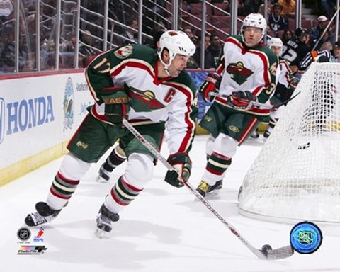 Framed Brian Rolston - '06 / '07 Away Action Print