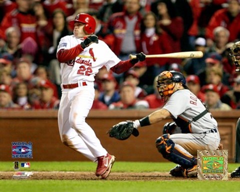 Framed David Eckstein -  '06 World Series RBI Double /  Game 4 (#13) Print