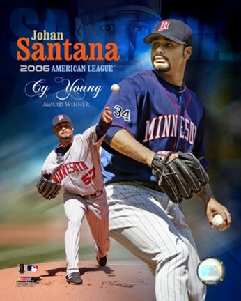 Framed Johan Santana -  2006 A.L. Cy Young Winner Print