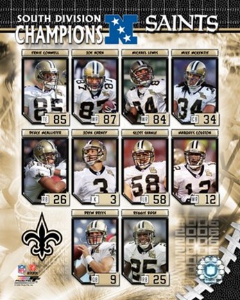 Framed Saints - 2006 NFC South Division Champions Print