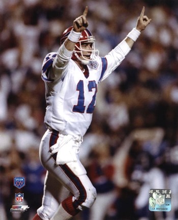 Framed Jim Kelly Super - Bowl XXV 1991 Action Print