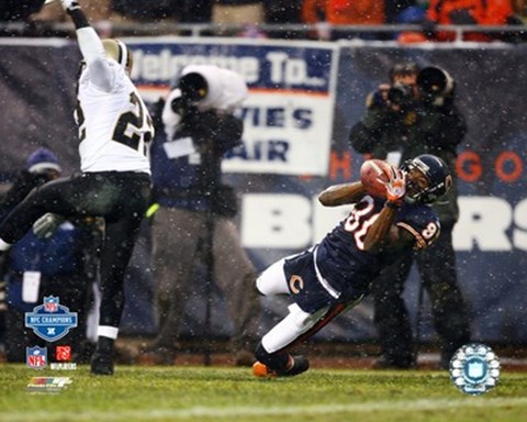 Framed Bernard Berrian -  2006 NFC Champs Print