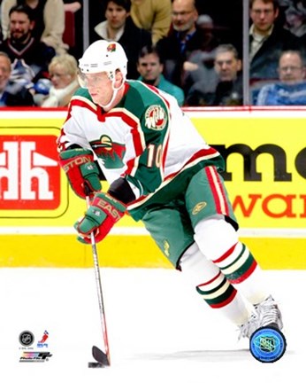 Framed Marian Gaborik - '06 / '07 Away Action Print