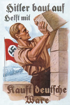 Framed Help Hitler Build - Buy German Goods Print