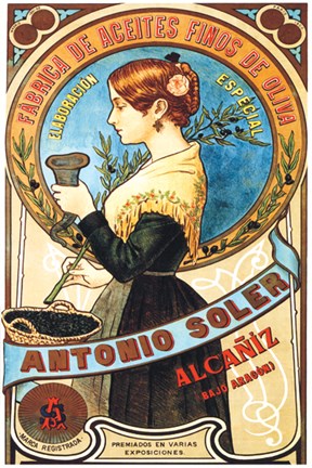 Framed Fabrica de Aceites Finos de Oliva Print
