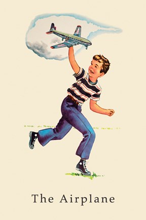 Framed Dick and Jane: The Airplane Print