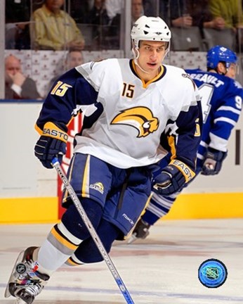 Framed Dainius Zubrus - '06 / '07 Away Action Print