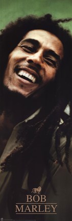 Framed Bob Marley Green -Slim Print Print