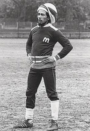 Framed Bob Marley - Soccer Print