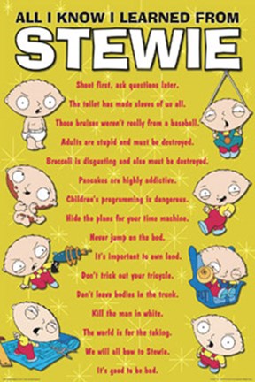 Framed Family Guy - All I Learned From Stewie Print