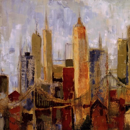 Framed Metro Heights Detail I Print