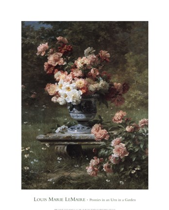 Framed Peonies Print