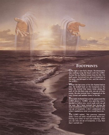 Framed Footprints Print