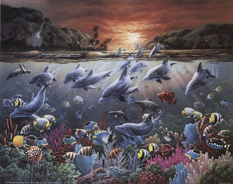 Framed Water Scene Print