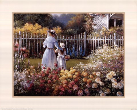 Framed Victorian Garden Print