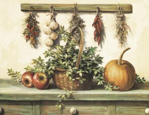 Framed Hanging Dried Herbs Print