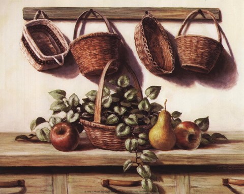 Framed Hanging Baskets Print