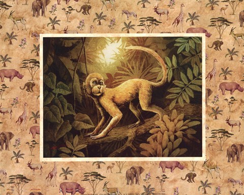 Framed Safari - Monkey Print