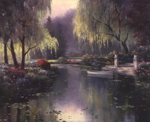 Framed Willow Park Lake Print