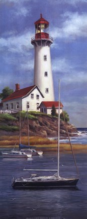 Framed Lighthouse Shoals I Print