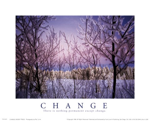 Framed Change - Snowy Trees Print