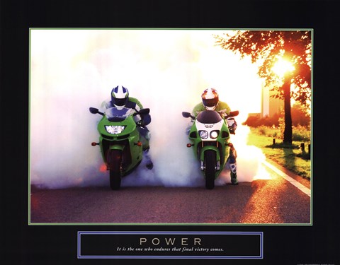 Framed Power - Motorcycles Print
