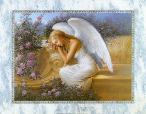 Framed Angel at Rest Print