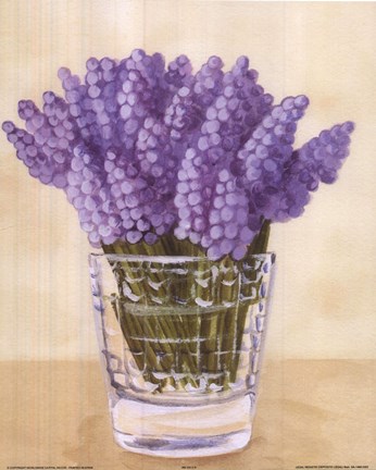 Framed Purple Flowers In Vase Print