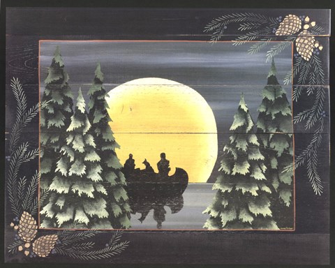 Framed Moonlight Paddle Print