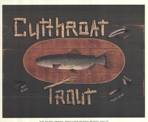 Framed Cutthroat Trout Print