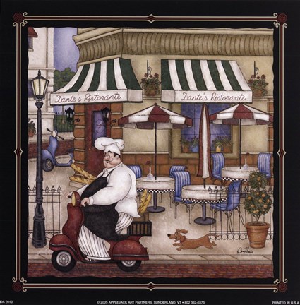 Framed Dante's Ristorante Print