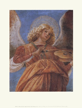 Framed Angel With Viola Print