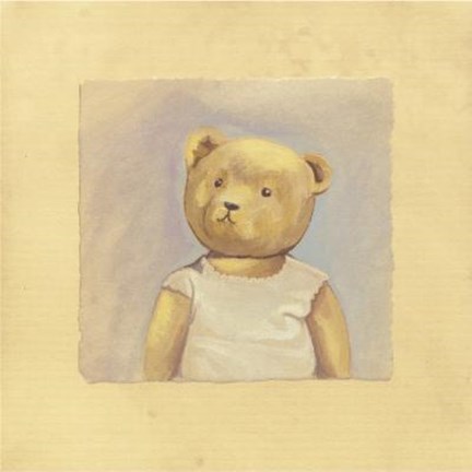 Framed Bear With Tan Shirt Print