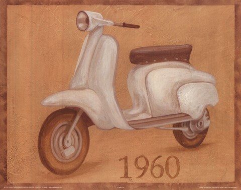 Framed 1960 Scooter Print