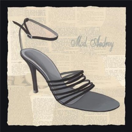 Framed Grey Shoe Print