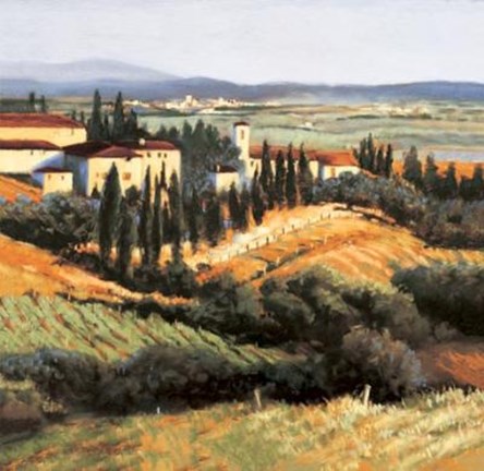 Framed Distant Siena Print
