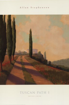 Framed Tuscan Path I Print