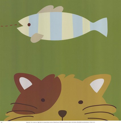 Framed Peek-A-Boo II Cat Print