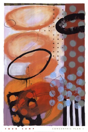 Framed Concentric Plan I Print