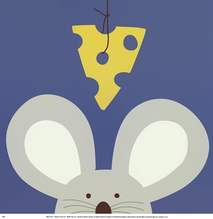 Framed Peek-A-Boo V Mouse Print